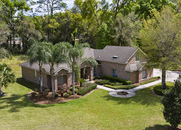 aerial photo of a home in deland florida