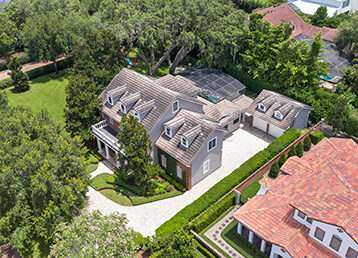 aerial photo of a waterfront home in Orlando fl